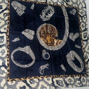 Cartier Leopard Print Silk Scarf vintage ! Purchased in 2002at Holland duty free